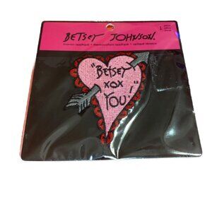 Betsey Johnson Heart XOX Iron On Appliqué Patch 2014